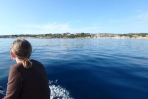 Côte Bleue vue de la mer en bateau
